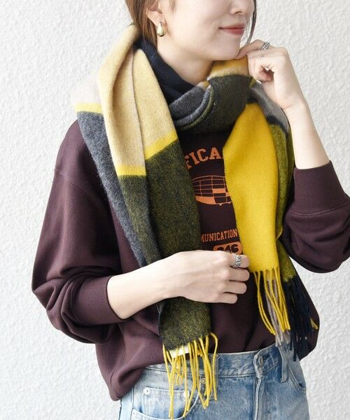 SHIPS / シップス マフラー・ショール・スヌード・ストール | 《追加予約》SHIPS any: ウール チェック ストール | 詳細5