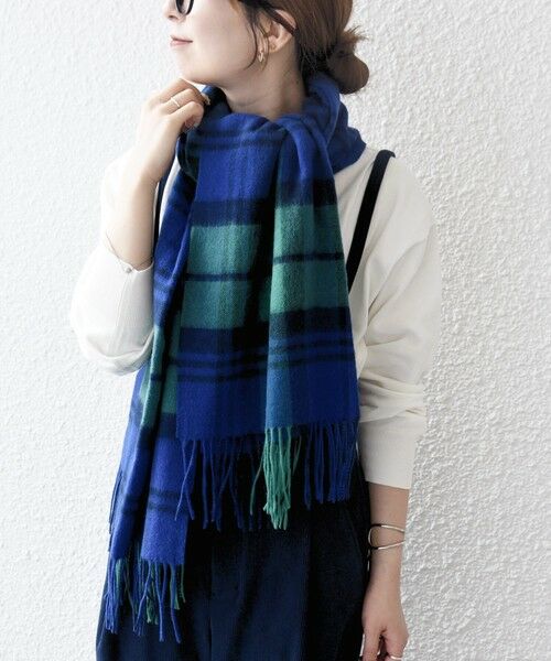 SHIPS / シップス マフラー・ショール・スヌード・ストール | 《追加予約》SHIPS any: ウール チェック ストール | 詳細10