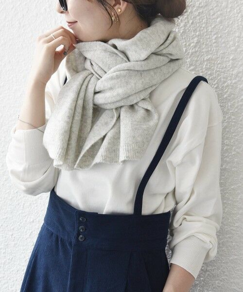 SHIPS / シップス マフラー・ショール・スヌード・ストール | SHIPS any:〈手洗い可能〉メランジ ニット ストール | 詳細1