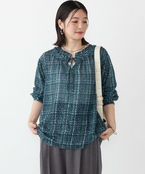SHIPS / シップス シャツ・ブラウス | SHIPS Colors:〈手洗い可能〉カット ジャカード チェック ブラウス | 詳細12