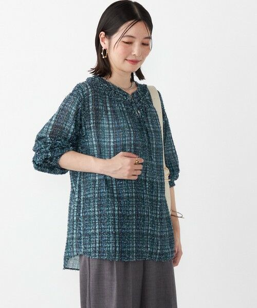 SHIPS / シップス シャツ・ブラウス | SHIPS Colors:〈手洗い可能〉カット ジャカード チェック ブラウス | 詳細13