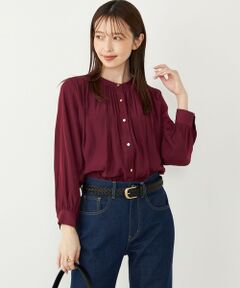 SHIPS / シップス シャツ・ブラウス | SHIPS Colors:サテン ギャザー ボタン シャツ