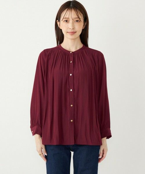 SHIPS / シップス シャツ・ブラウス | SHIPS Colors:サテン ギャザー ボタン シャツ | 詳細17