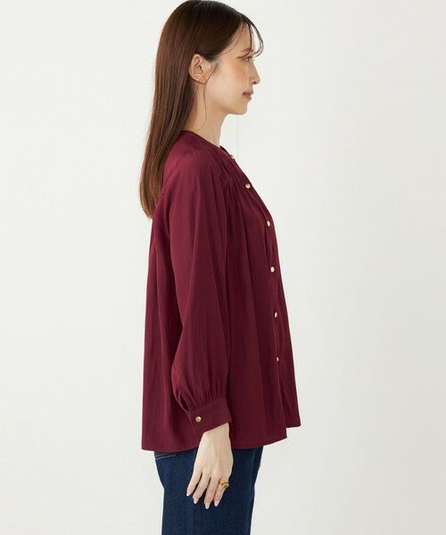 SHIPS / シップス シャツ・ブラウス | SHIPS Colors:サテン ギャザー ボタン シャツ | 詳細20