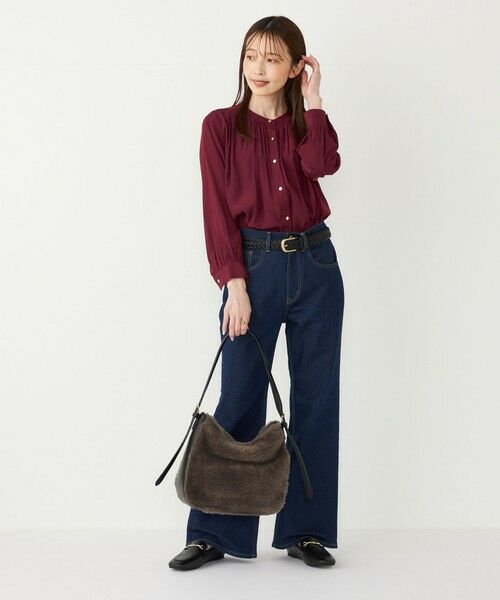 SHIPS / シップス シャツ・ブラウス | SHIPS Colors:サテン ギャザー ボタン シャツ | 詳細21