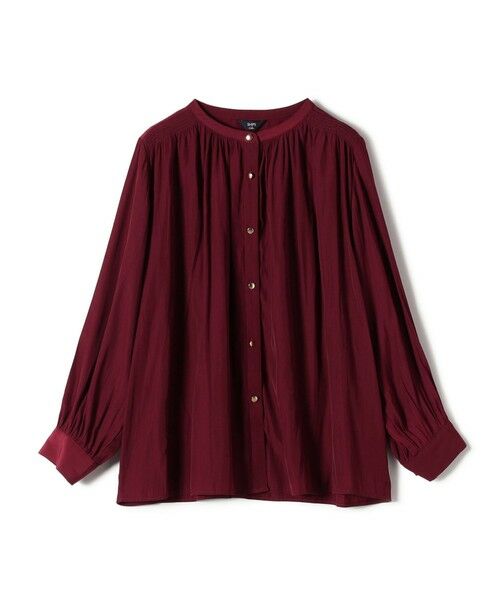 SHIPS / シップス シャツ・ブラウス | SHIPS Colors:サテン ギャザー ボタン シャツ | 詳細10
