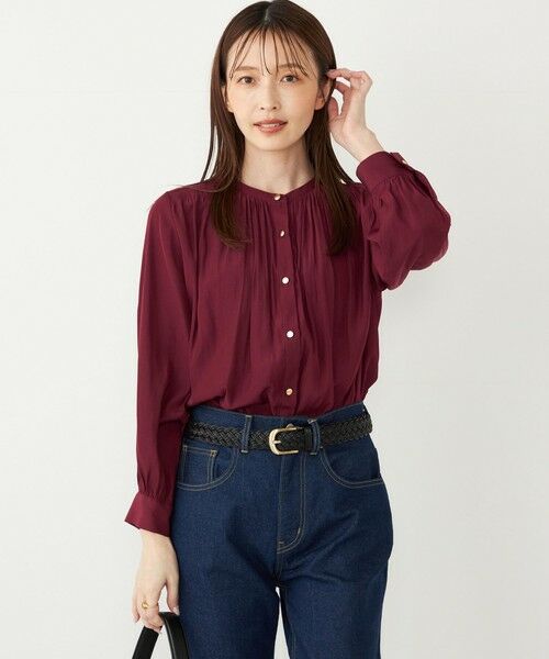 SHIPS / シップス シャツ・ブラウス | SHIPS Colors:サテン ギャザー ボタン シャツ | 詳細22