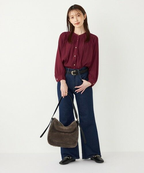 SHIPS / シップス シャツ・ブラウス | SHIPS Colors:サテン ギャザー ボタン シャツ | 詳細25