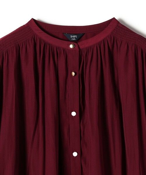 SHIPS / シップス シャツ・ブラウス | SHIPS Colors:サテン ギャザー ボタン シャツ | 詳細12