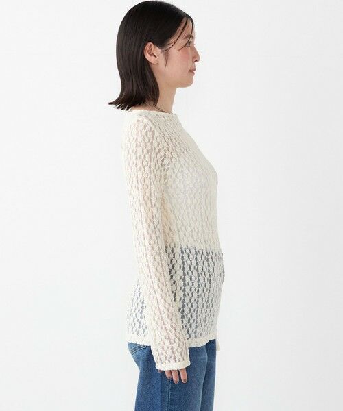 SHIPS / シップス Tシャツ | SHIPS Colors:〈手洗い可能〉ストレッチ レース ボートネック インナー | 詳細6