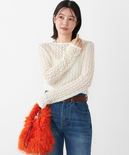 SHIPS / シップス Tシャツ | SHIPS Colors:〈手洗い可能〉ストレッチ レース ボートネック インナー | 詳細8