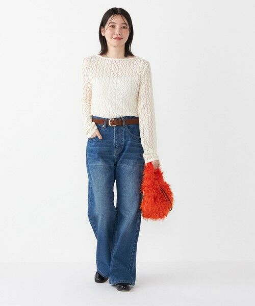 SHIPS / シップス Tシャツ | SHIPS Colors:〈手洗い可能〉ストレッチ レース ボートネック インナー | 詳細11