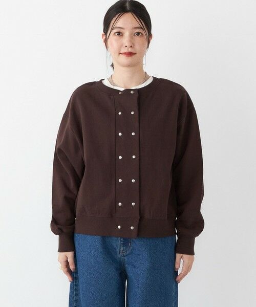 SHIPS / シップス スウェット | SHIPS Colors:〈手洗い可能〉USA 裏毛 ドットボタン 2WAY プルオーバー | 詳細7