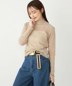 SHIPS / シップス カットソー（半袖以外） | SHIPS Colors:〈手洗い可能〉フロッキー メッシュ タートルネック インナートップス