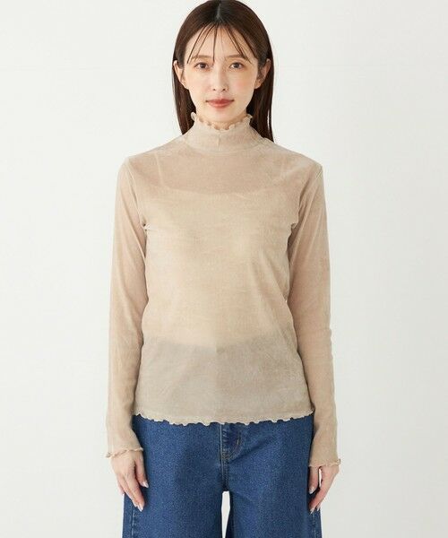 SHIPS / シップス カットソー（半袖以外） | SHIPS Colors:〈手洗い可能〉フロッキー メッシュ タートルネック インナートップス | 詳細8