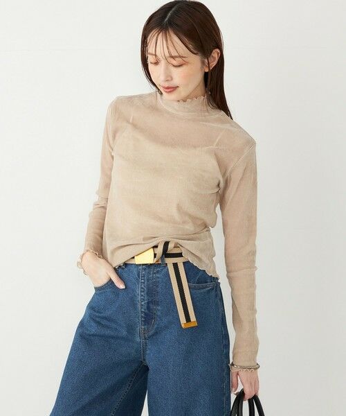 SHIPS / シップス カットソー（半袖以外） | SHIPS Colors:〈手洗い可能〉フロッキー メッシュ タートルネック インナートップス | 詳細14