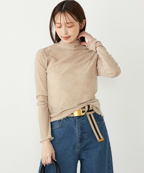 SHIPS / シップス カットソー（半袖以外） | SHIPS Colors:〈手洗い可能〉フロッキー メッシュ タートルネック インナートップス | 詳細15