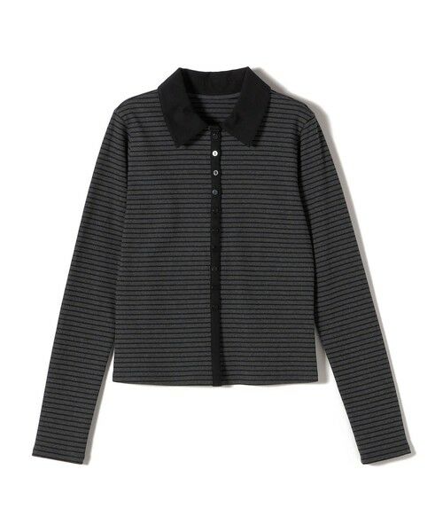 SHIPS / シップス カーディガン・ボレロ | SHIPS Colors:〈手洗い可能〉ボーダー リブ ポロ カーディガン | 詳細1