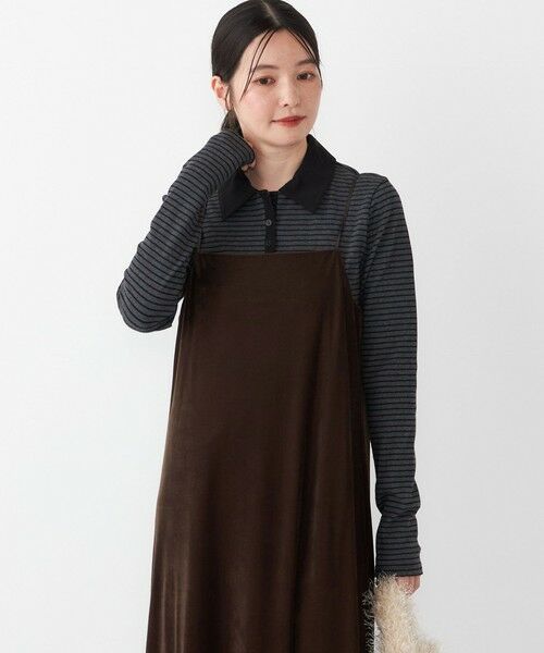 SHIPS / シップス カーディガン・ボレロ | SHIPS Colors:〈手洗い可能〉ボーダー リブ ポロ カーディガン | 詳細10