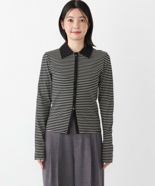 SHIPS / シップス カーディガン・ボレロ | SHIPS Colors:〈手洗い可能〉ボーダー リブ ポロ カーディガン | 詳細21