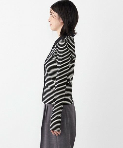 SHIPS / シップス カーディガン・ボレロ | SHIPS Colors:〈手洗い可能〉ボーダー リブ ポロ カーディガン | 詳細22