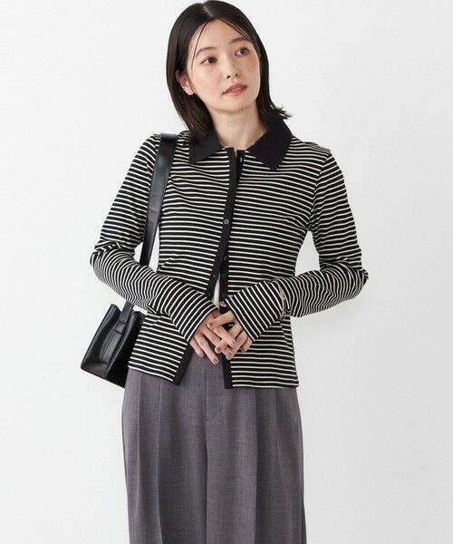 SHIPS / シップス カーディガン・ボレロ | SHIPS Colors:〈手洗い可能〉ボーダー リブ ポロ カーディガン | 詳細28