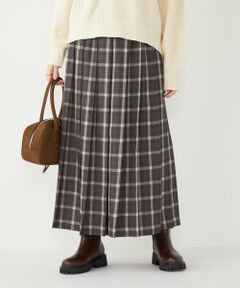 SHIPS / シップス ロング・マキシ丈スカート | SHIPS Colors:チェック ワイド プリーツ スカート