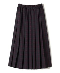 SHIPS / シップス ロング・マキシ丈スカート | SHIPS Colors:チェック ワイド プリーツ スカート