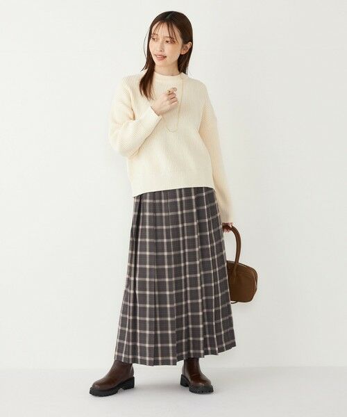 SHIPS / シップス ロング・マキシ丈スカート | SHIPS Colors:チェック ワイド プリーツ スカート | 詳細7