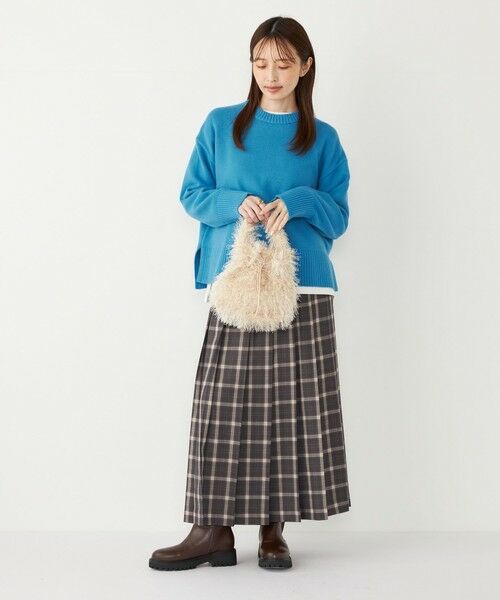 SHIPS / シップス ロング・マキシ丈スカート | SHIPS Colors:チェック ワイド プリーツ スカート | 詳細8