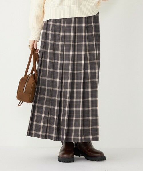 SHIPS / シップス ロング・マキシ丈スカート | SHIPS Colors:チェック ワイド プリーツ スカート | 詳細9