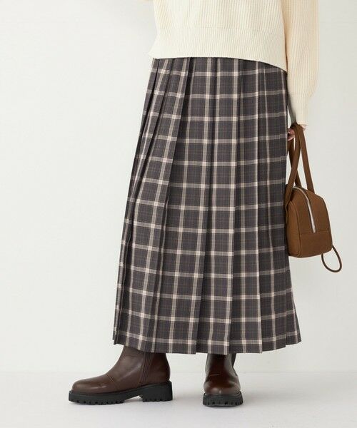 SHIPS / シップス ロング・マキシ丈スカート | SHIPS Colors:チェック ワイド プリーツ スカート | 詳細10