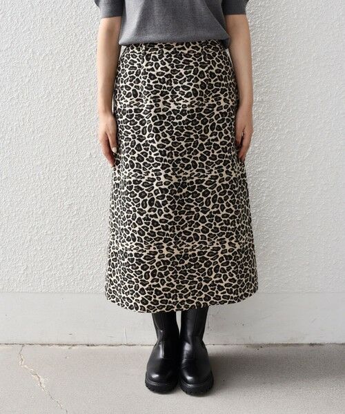SHIPS / シップス ロング・マキシ丈スカート | SHIPS Colors:〈手洗い可能〉レオパード ジャカード スカート | 詳細10