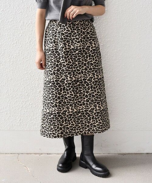 SHIPS / シップス ロング・マキシ丈スカート | SHIPS Colors:〈手洗い可能〉レオパード ジャカード スカート | 詳細14