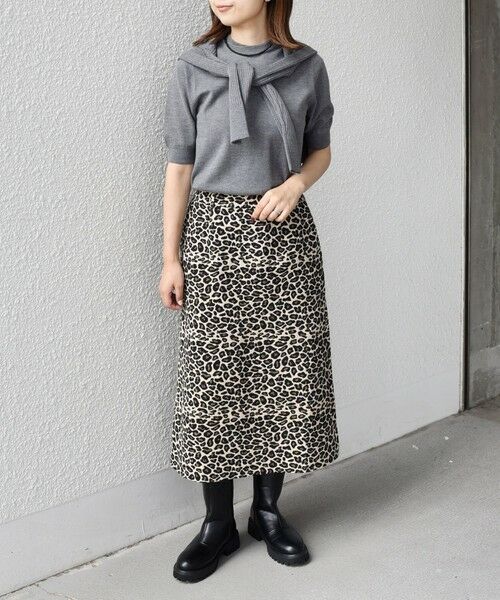SHIPS / シップス ロング・マキシ丈スカート | SHIPS Colors:〈手洗い可能〉レオパード ジャカード スカート | 詳細19