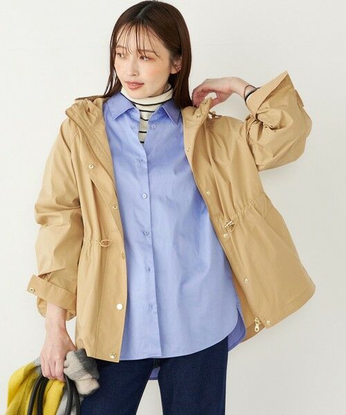 PEARYGATES ベージュ フルジップジャケット SHIPS Colors:〈手洗い可能〉ライト マウンテン パーカ