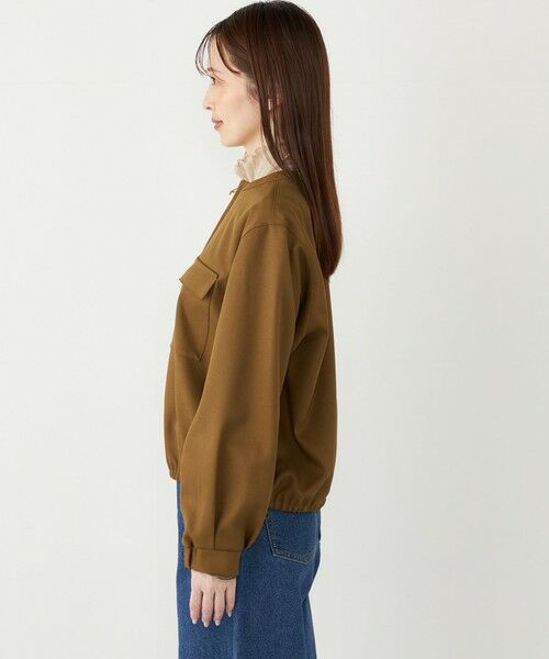 SHIPS / シップス ブルゾン | SHIPS Colors:〈手洗い可能〉ツイル ノーカラー ジップブルゾン | 詳細4