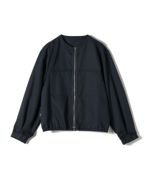 SHIPS / シップス ブルゾン | SHIPS Colors:〈手洗い可能〉ツイル ノーカラー ジップブルゾン | 詳細15