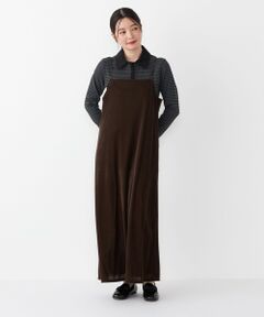 SHIPS / シップス ロング・マキシ丈ワンピース | SHIPS Colors:〈手洗い可能〉ポリエステルベロア キャミ ワンピース