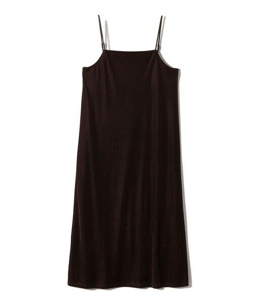 SHIPS / シップス ロング・マキシ丈ワンピース | SHIPS Colors:〈手洗い可能〉ポリエステルベロア キャミ ワンピース | 詳細8