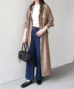 SHIPS / シップス ロング・マキシ丈ワンピース | SHIPS Colors:〈手洗い可能〉開襟 ベルテッド シャツ ワンピース◇