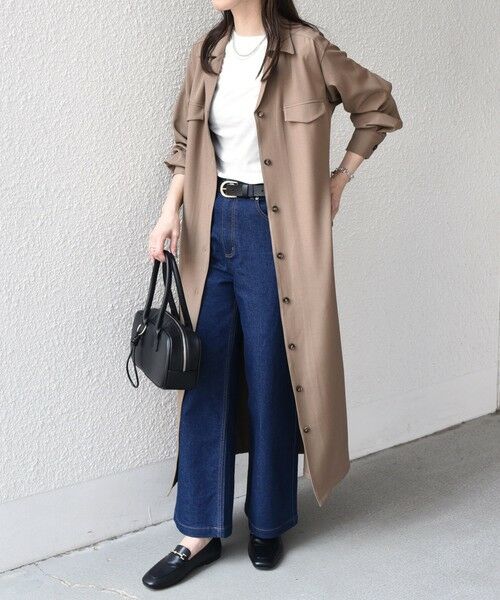 SHIPS / シップス ロング・マキシ丈ワンピース | SHIPS Colors:〈手洗い可能〉開襟 ベルテッド シャツ ワンピース◇ | 詳細3