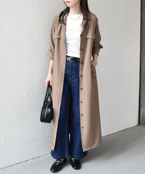 SHIPS / シップス ロング・マキシ丈ワンピース | SHIPS Colors:〈手洗い可能〉開襟 ベルテッド シャツ ワンピース◇ | 詳細5