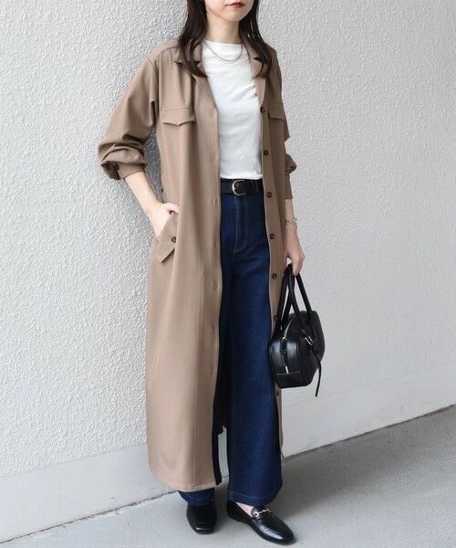 SHIPS / シップス ロング・マキシ丈ワンピース | SHIPS Colors:〈手洗い可能〉開襟 ベルテッド シャツ ワンピース◇ | 詳細6