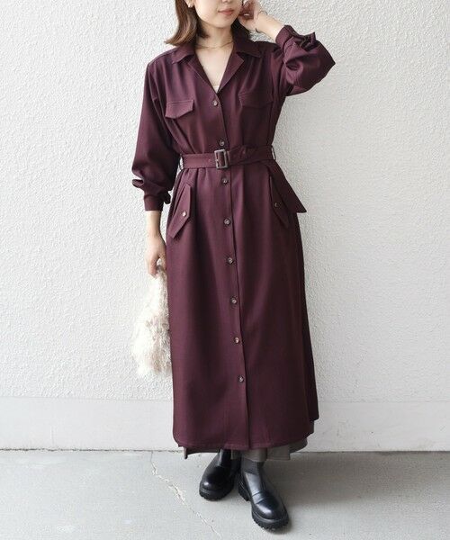SHIPS / シップス ロング・マキシ丈ワンピース | SHIPS Colors:〈手洗い可能〉開襟 ベルテッド シャツ ワンピース◇ | 詳細20