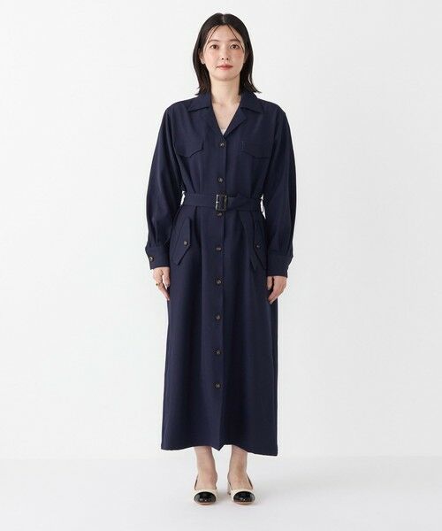 SHIPS / シップス ロング・マキシ丈ワンピース | SHIPS Colors:〈手洗い可能〉開襟 ベルテッド シャツ ワンピース◇ | 詳細24
