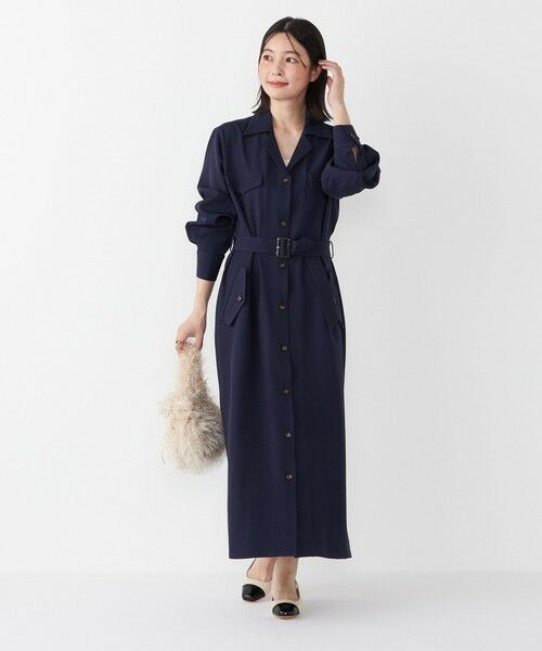 SHIPS / シップス ロング・マキシ丈ワンピース | SHIPS Colors:〈手洗い可能〉開襟 ベルテッド シャツ ワンピース◇ | 詳細28