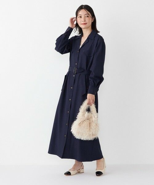 SHIPS / シップス ロング・マキシ丈ワンピース | SHIPS Colors:〈手洗い可能〉開襟 ベルテッド シャツ ワンピース◇ | 詳細30