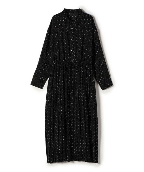 SHIPS / シップス ロング・マキシ丈ワンピース | SHIPS Colors:〈手洗い可能〉ドット プリント プリーツ シャツ ワンピース | 詳細1