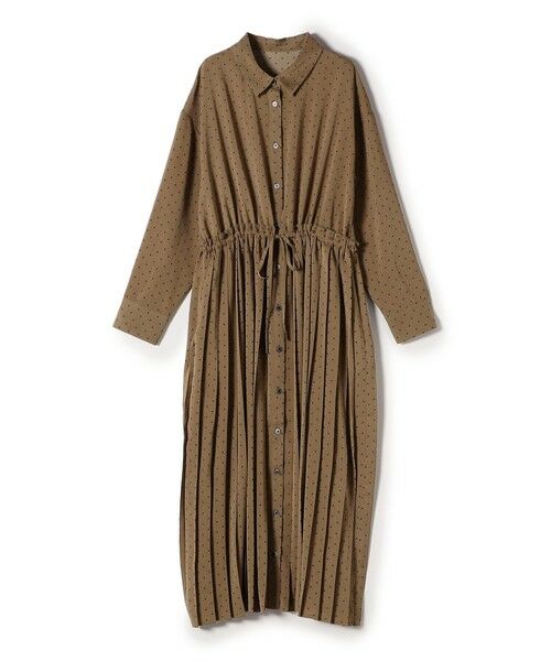 SHIPS / シップス ロング・マキシ丈ワンピース | SHIPS Colors:〈手洗い可能〉ドット プリント プリーツ シャツ ワンピース | 詳細5